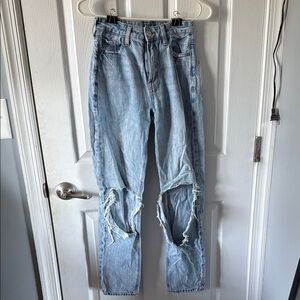 Distressed Light Blue Jeans